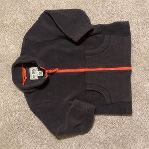 Children's Place Gray Fleece Orange Zipper Jacket